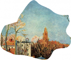 Detail of painting by Camille Pissarro [Public domain or Public domain], via Wikimedia Commons