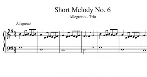 Short Melody No. 6 Allegretto - Trio